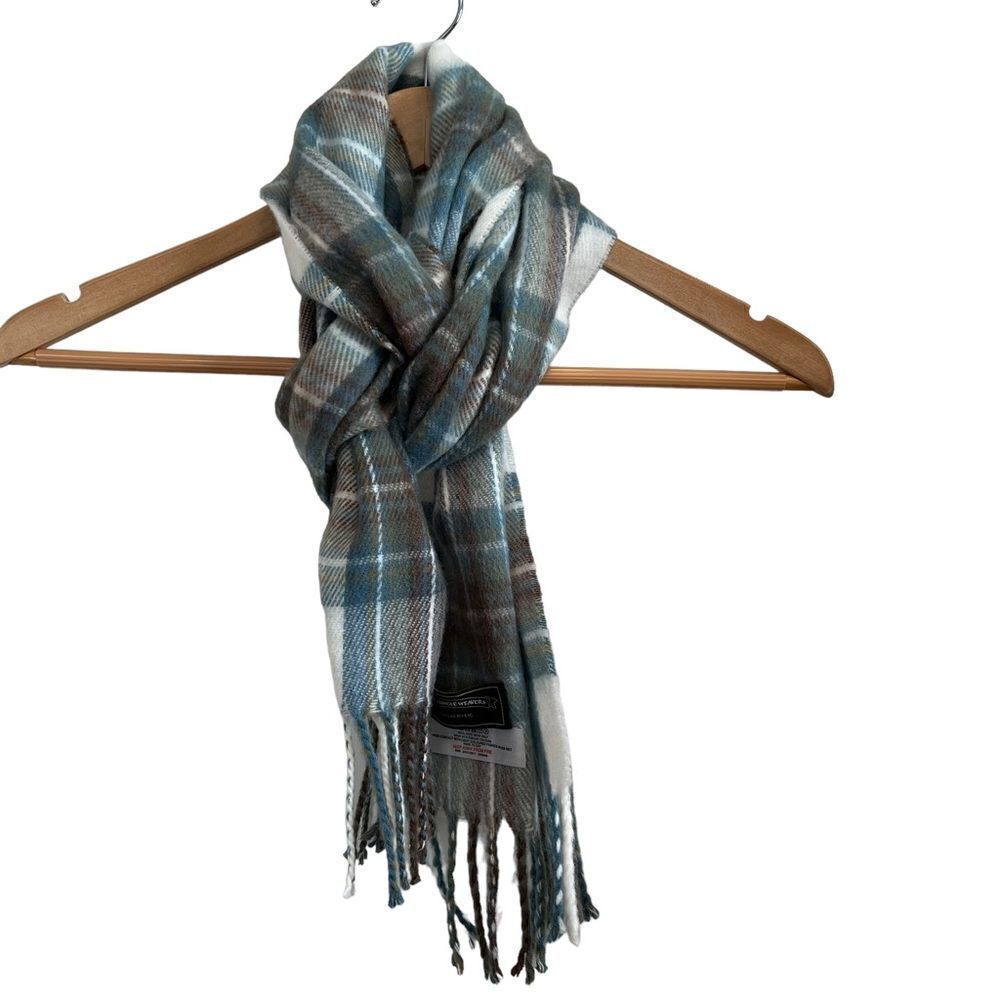 James Pringle Weavers Plaid Fringe Scarf